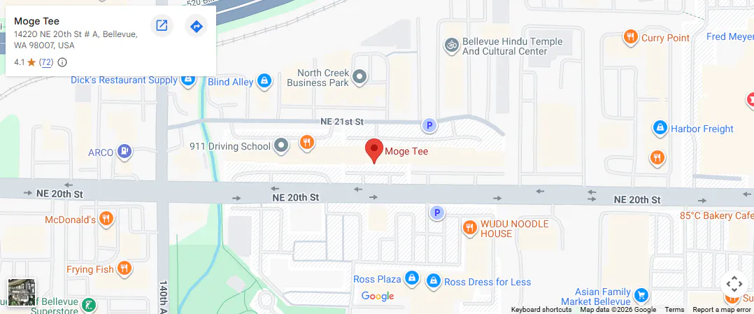 Location, 14220 NE 20th St # A, Bellevue, WA 98007